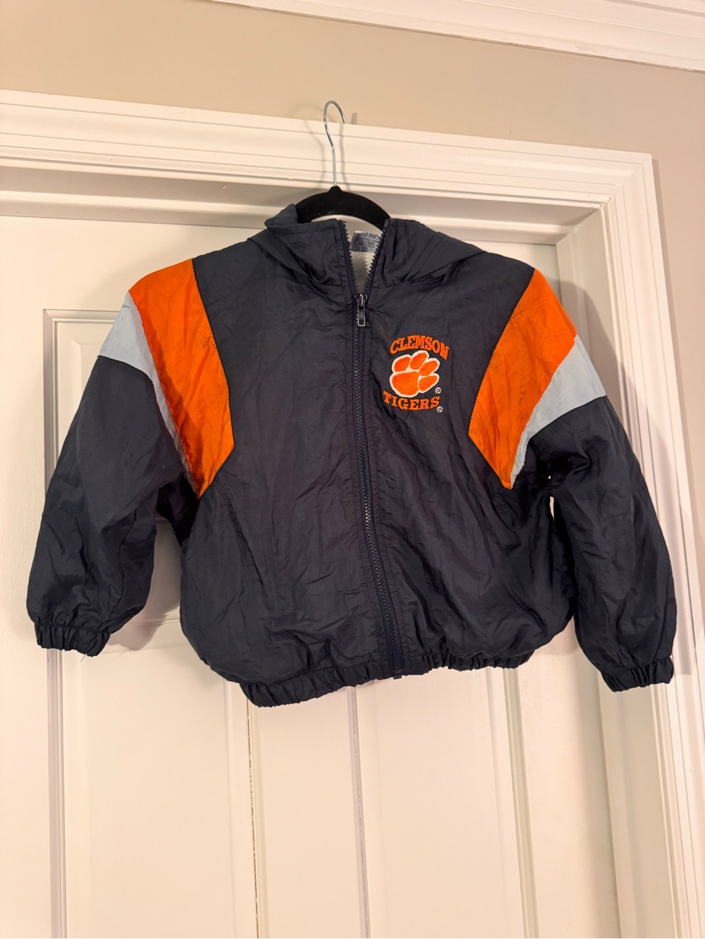 VTG Clemson Tigers Kids Navy & Orange Hooded Jacket